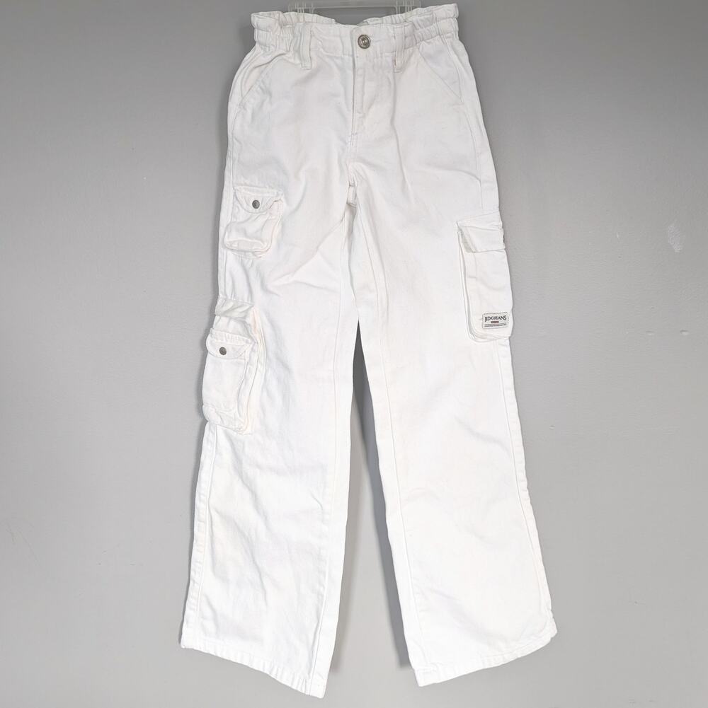 BDG Urban Outfitters White Denim Wide Leg Cargo Jeans size 26